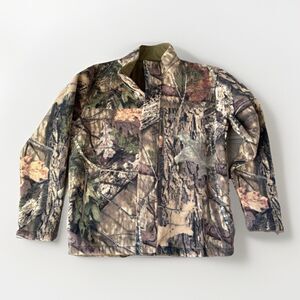 Midway USA Jacket Size L Timber Ridge Mossy Oak Camo Softshell Fleece Lined NRA